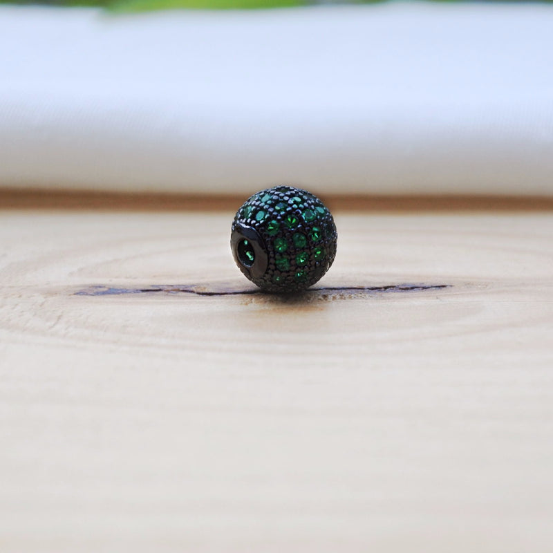 Greenish Black CZ Crystal Ball