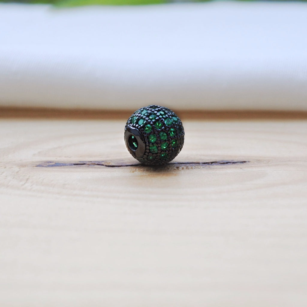Greenish Black CZ Crystal Ball