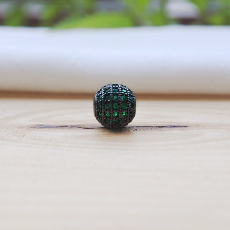 Greenish Black CZ Crystal Ball